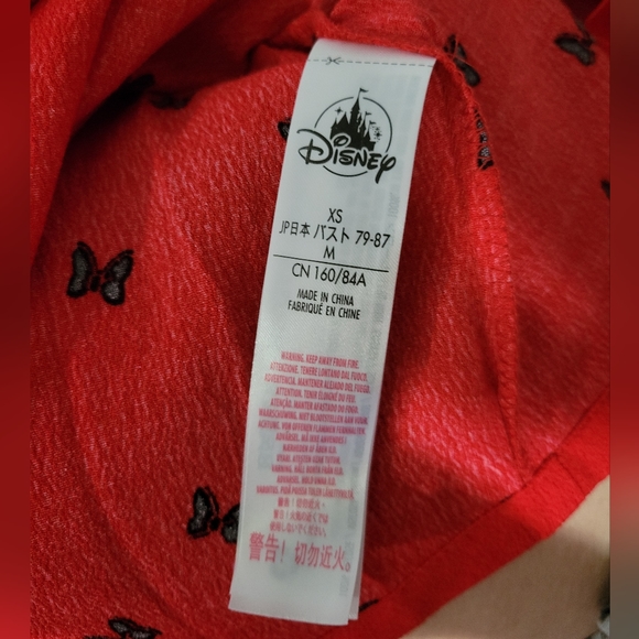 Minnie Mouse shift dress with pockets red with black bows NWT size womens xs - Picture 8 of 10